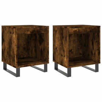 Nachtkastjes 2 st 40x35x50 cm bewerkt hout gerookt eikenkleurig 8721012111264 2