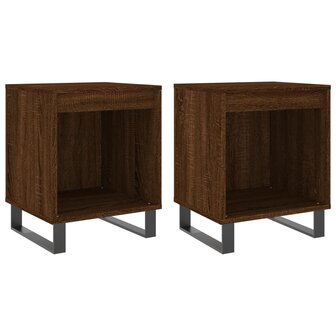 Nachtkastjes 2 st 40x35x50 cm bewerkt hout bruin eikenkleur 8721012111301 2