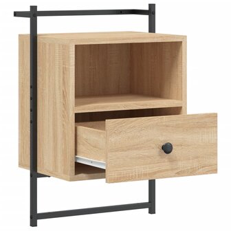 Nachtkastjes 2 st wandgemonteerd 40x30x61 cm hout sonoma eiken 8720845915995 5