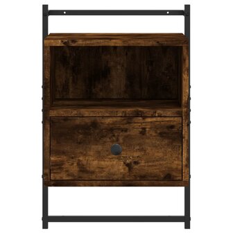 Nachtkastjes 2 st wandgemonteerd 40x30x61 cm hout gerookt eiken 8720845916015 7