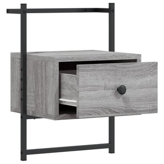 Nachtkastjes 2 st wandgemonteerd 35x30x51 cm hout grijs sonoma 8720845916138 9