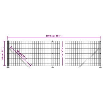 Draadgaashek met flens 0,8x10 m groen 8720845779016 6