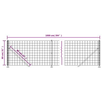 Draadgaashek met flens 0,8x10 m groen 8720845779177 6