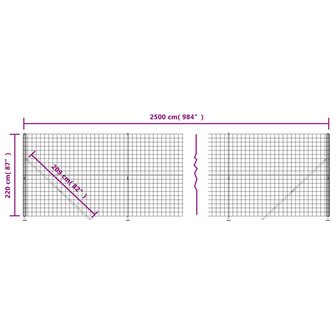 Draadgaashek met flens 2,2x25 m groen 8720845779320 6