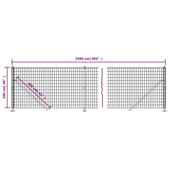 Draadgaashek met flens 1x25 m antracietkleurig 8720845780388 6