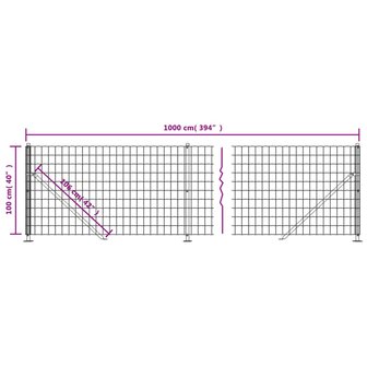 Draadgaashek met flens 1x10 m antracietkleurig 8720845780463 6