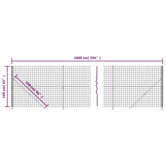 Draadgaashek met flens 1,6x10 m antracietkleurig 8720845780654 6