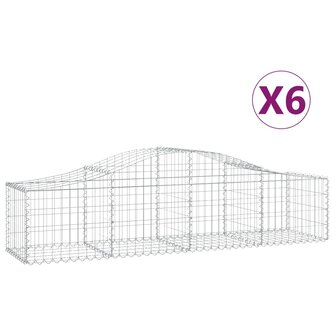 Schanskorven 6 st gewelfd 200x50x40/60 cmgegalvaniseerd ijzer 8720845561642 2