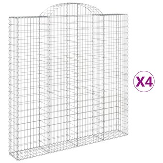 Schanskorven 4 st gewelfd 200x30x200/220 cm ijzer 8720845568009 2