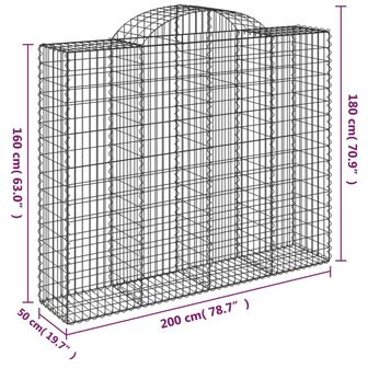 Schanskorven 2 st gewelfd 200x50x160/180 cm ijzer 8720845569662 6