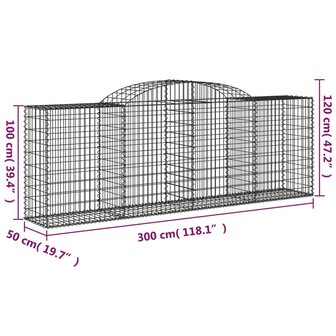 Schanskorven 2 st gewelfd 300x50x80/120 cm ijzer 8720845572846 6