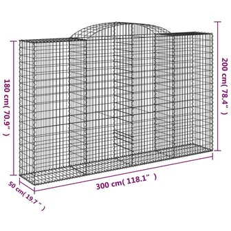 Schanskorven 2 st gewelfd 300x50x180/200 cm ijzer 8720845573560 6