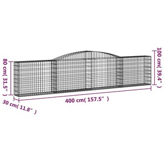 Schanskorven 2 st gewelfd 400x30x80/100 cmg ijzer 8720845574369 6