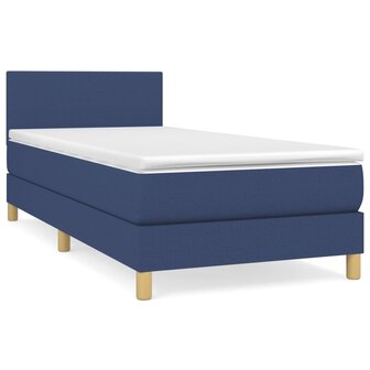 Boxspring met matras stof blauw 80x200 cm 8720287450795 2