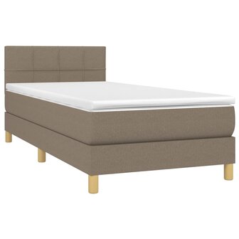 Boxspring met matras stof taupe 80x200 cm 8720287452379 3