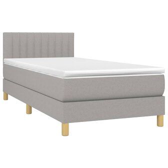 Boxspring met matras stof lichtgrijs 80x200 cm 8720287453932 3