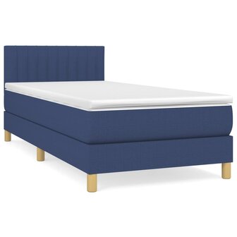 Boxspring met matras stof blauw 80x200 cm 8720287453994 2