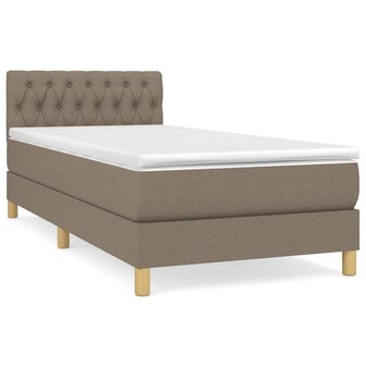 Boxspring met matras stof taupe 80x200 cm 8720287454779 2