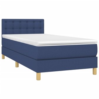 Boxspring met matras stof blauw 80x200 cm 8720287455592 3