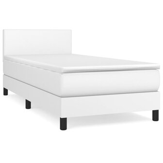 Boxspring met matras kunstleer wit 90x200 cm 8720287456469 2