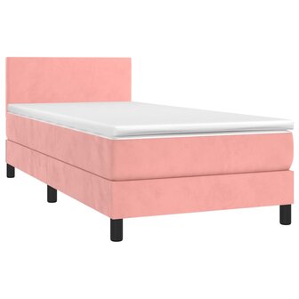 Boxspring met matras fluweel roze 100x200 cm 8720287458364 3