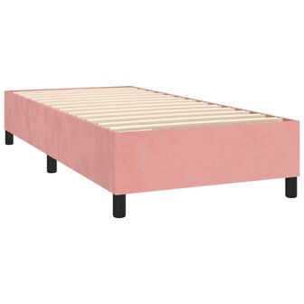 Boxspring met matras fluweel roze 80x200 cm 8720845515980 4