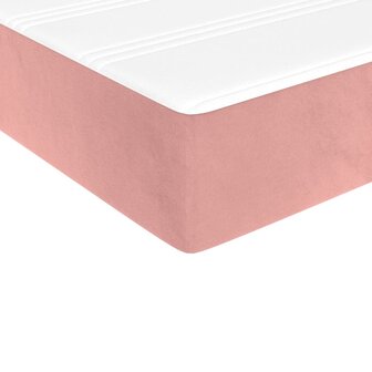 Boxspring met matras fluweel roze 90x200 cm 8720845548131 8