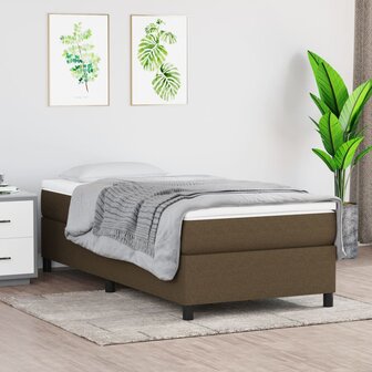 Boxspring met matras stof donkerbruin 90x200 cm 8720845548933 1