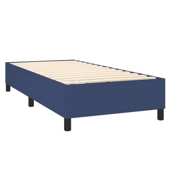 Boxspring met matras stof blauw 90x200 cm 8720845548964 4