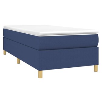 Boxspring met matras stof blauw 90x190 cm 8720845549879 3