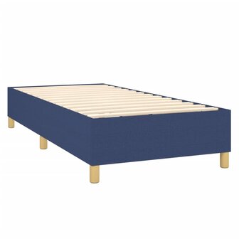 Boxspring met matras stof blauw 90x190 cm 8720845549879 4