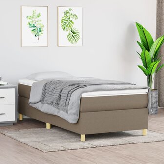 Boxspring met matras stof taupe 90x200 cm 8720845549930 1