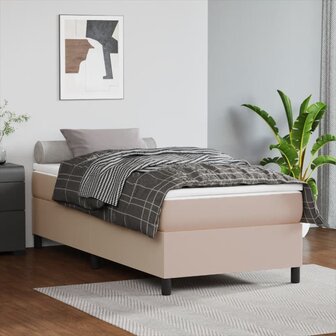 Boxspring met matras kunstleer cappuccinokleurig 90x190 cm 8720845550820 1