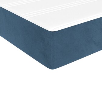 Boxspring met matras fluweel donkerblauw 80x200 cm 8720845551483 8