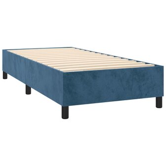 Boxspring met matras fluweel donkerblauw 90x190 cm 8720845551544 4