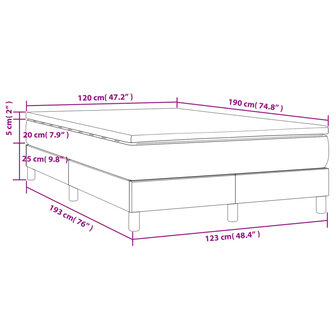 Boxspring met matras stof zwart 120x190 cm 8721102435461 8