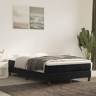 Boxspring met matras fluweel zwart 120x190 cm 8721102435669 3