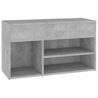 Schoenenbank 80x30x45 cm bewerkt hout betongrijs 8720286643488 2