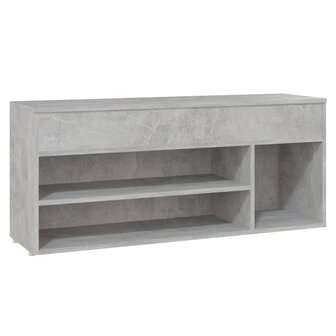 Schoenenbank 105x30x45 cm bewerkt hout betongrijs 8720286643570 2