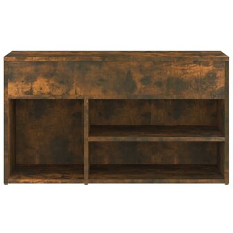 Schoenenbankje 80x30x45 cm bewerkt hout gerookt eikenkleurig 8720286957004 6