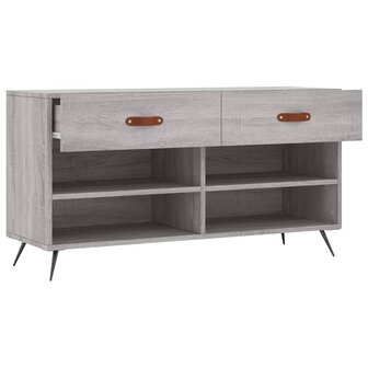 Schoenenbank 102x35x55 cm bewerkt hout grijs sonoma eikenkleur 8720845441944 5