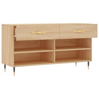 Schoenenbank 102x35x55 cm bewerkt hout sonoma eikenkleurig 8720845441999 5