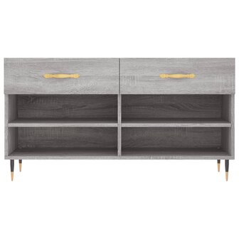 Schoenenbank 102x35x55 cm bewerkt hout grijs sonoma eikenkleur 8720845442026 6