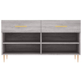 Schoenenbank 102x35x55 cm bewerkt hout grijs sonoma eikenkleur 8720845442101 6