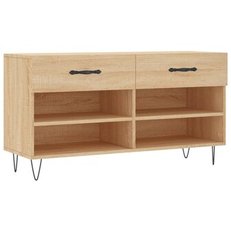 Schoenenbank 102x35x55 cm bewerkt hout sonoma eikenkleurig 8720845442156 2