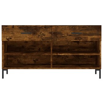 Schoenenbank 102x35x55 cm bewerkt hout gerookt eikenkleurig 8720845442255 6