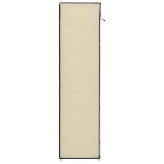 Schoenenkast met hoes 115x28x110 cm stof cr&egrave;me 8719883564777 6