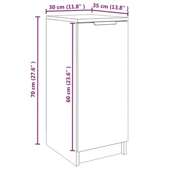 Schoenenkast 30x35x70 cm bewerkt hout zwart 8720287079583 10