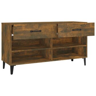 Schoenenkast 102x35x55 cm bewerkt hout gerookt eikenkleurig 8720287086772 7