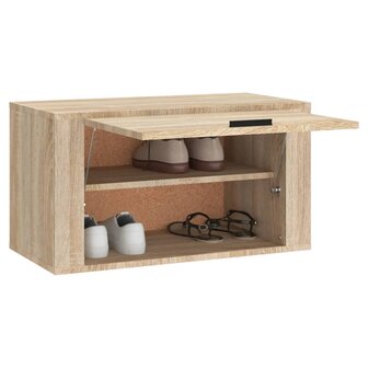 Wandschoenenkast 70x35x38 cm bewerkt hout sonoma eiken 8720287224792 4